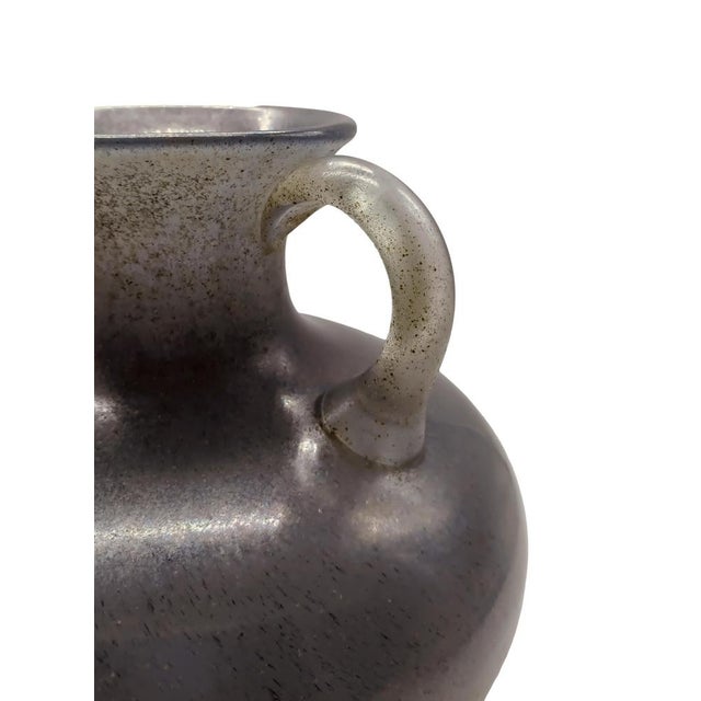 Gray Murano Glass Amphora Vase attributed to Archimede Seguso, Italy, 1960s For Sale - Image 8 of 9
