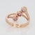 Metal 2.1Ct Purple Sapphire Three-Stone Wrap Ring With Diamond Accents: Solid 14k Gold, Size 6.75 For Sale - Image 7 of 8
