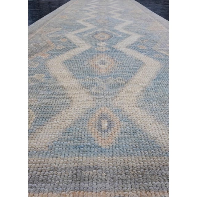 Textile Turkish Oushak Runner Rug 2'9" x 9'7" For Sale - Image 7 of 8