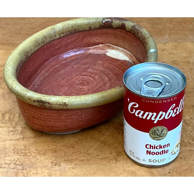 Vintage Oval Ceramic Pottery Bowl For Sale - Image 10 of 12