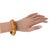 Banana Brown Marble Bakelite Floral Carved Bracelet Bangle For Sale In Atlanta - Image 6 of 7