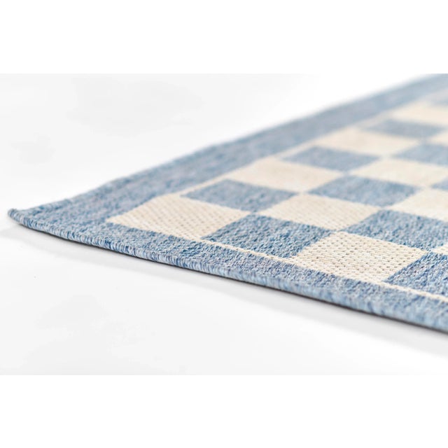 Erin Gates by Momeni Saybrook Check Blue Indoor/Outdoor Area Rug 9' X 12' For Sale - Image 12 of 12