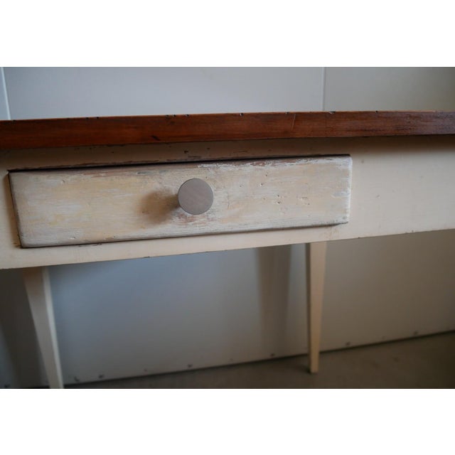 Wood Antique Fixed Rectangular Table, 1920s For Sale - Image 7 of 17
