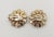 Vintage 1950s Signed Kramer Goldtone Faux-Topaz Rhinestone Clip Earrings - 2 Pieces For Sale In Philadelphia - Image 6 of 7