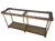 Brown Vintage Hollywood Regency Faux Bamboo Brass Console Table With Cane Shelf & Double Glass Top | Chinoiserie Campaign Entry Table For Sale - Image 8 of 12