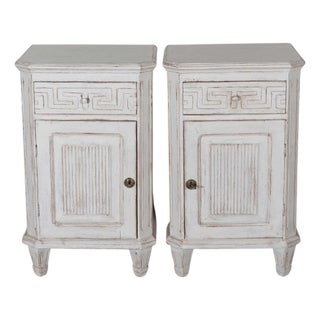 Pair of Swedish Neoclassical Painted Nightstands, circa 1880 For Sale