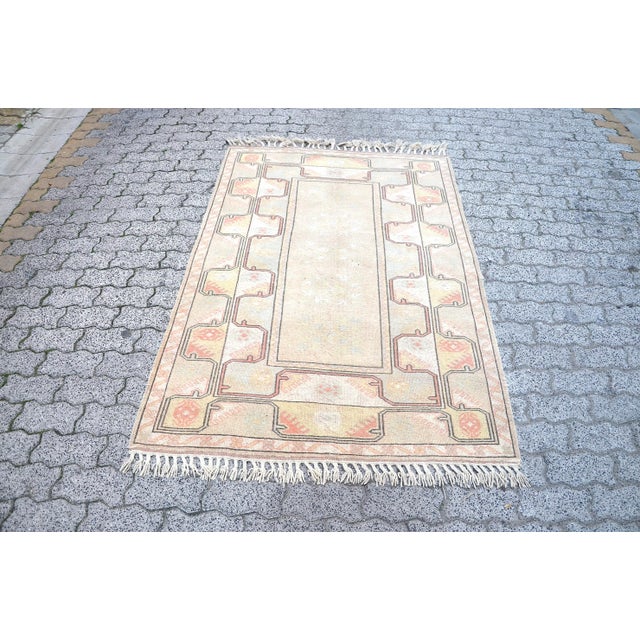 Vintage Anatolian Oushak Turkish Rug For Sale - Image 11 of 11