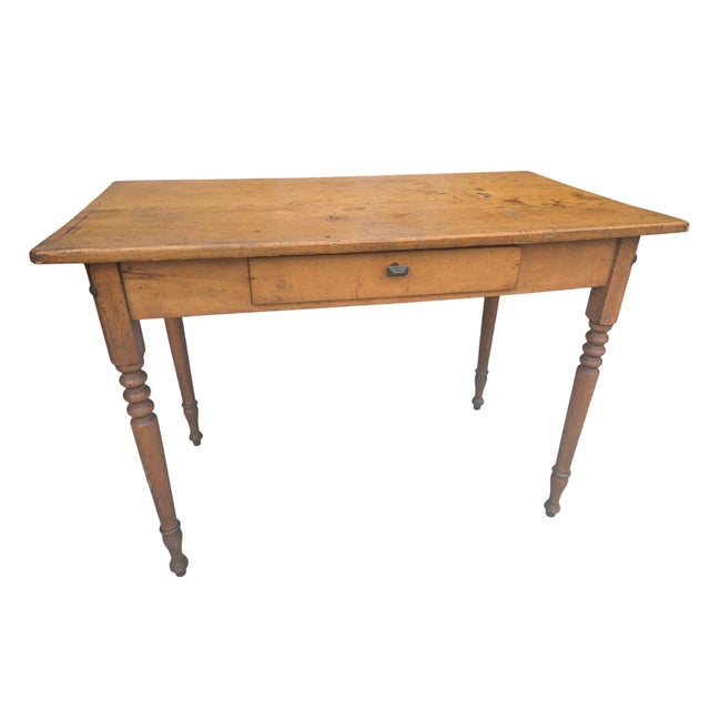 Late 19th Century Pine Writing Desk With Drawer For Sale - Image 15 of 16