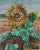 Pino Romanò, Sunflowers, Oil Painting, 1990s For Sale - Image 4 of 4