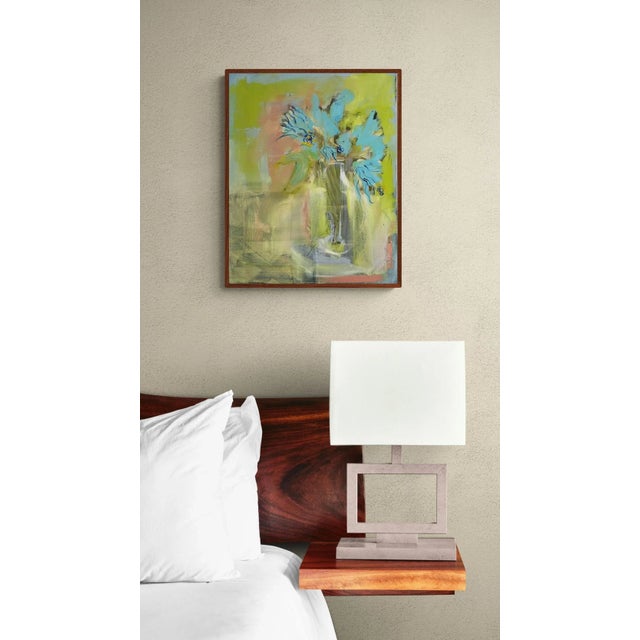 2020s "Blue Flowers" Original Flower Painting by Shann Spishak For Sale - Image 5 of 7