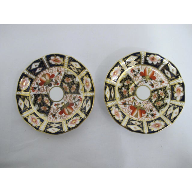 Early 20th Century Royal Crown Derby 2451 Traditional Imari Bone China Scallop Tea Cup & Saucer Set - 4pcs For Sale - Image 11 of 11