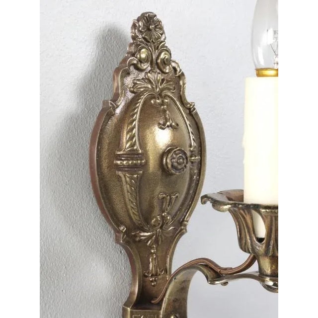 Brass American Single Brass Sconce For Sale - Image 8 of 13