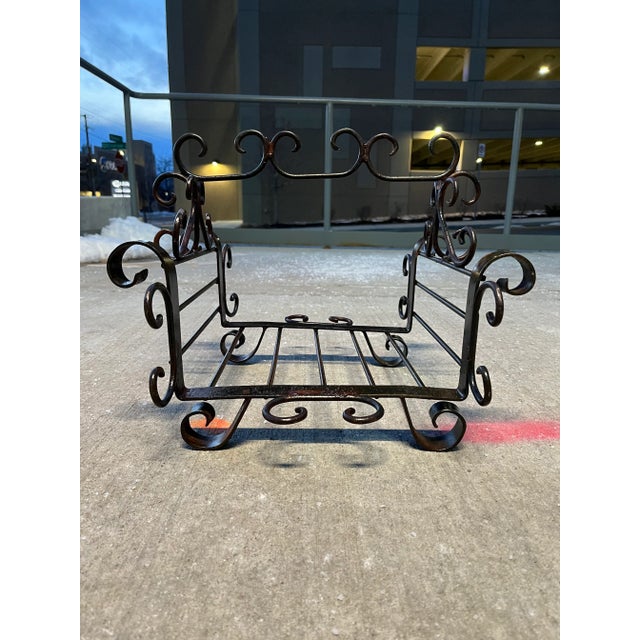 Antique French Wrought Iron Firewood Holder For Sale - Image 13 of 13