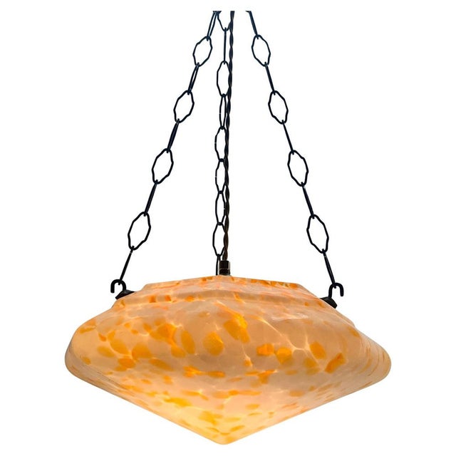 Art Deco Opaline Ceiling Lamp from Scailmont, Belgium, 1930s For Sale - Image 14 of 17