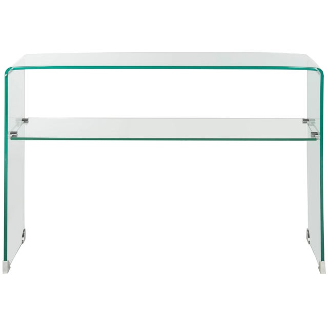 Glass Console Table in Clear For Sale In Philadelphia - Image 6 of 6