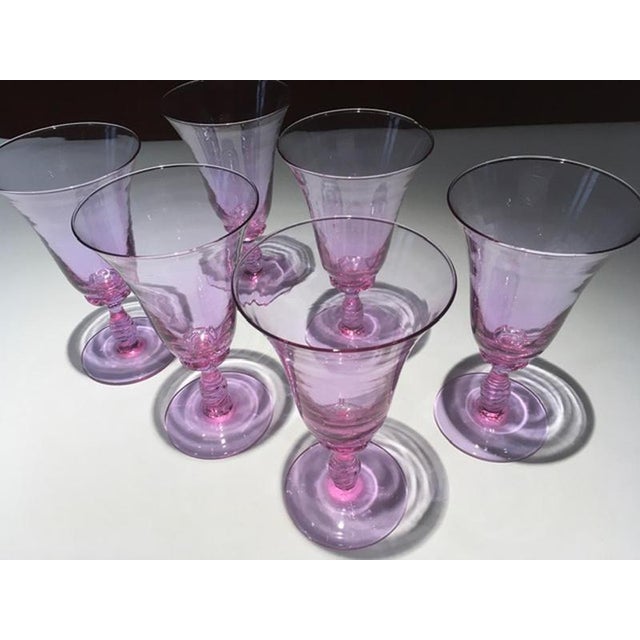 1960s Mid-Century Purple Murano Glasses, Venice, Italy, 1960s, Set of 6 For Sale - Image 5 of 18