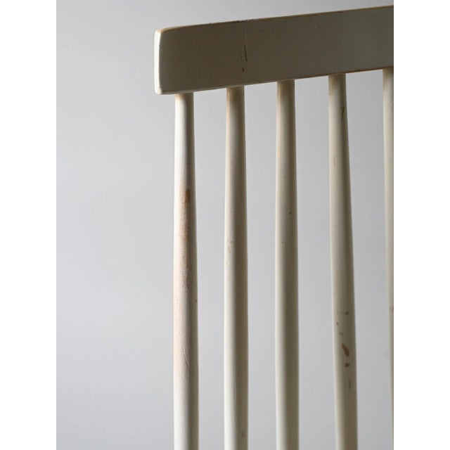 Vintage White Pinstolar Chairs, 1960s, Set of 6 For Sale - Image 9 of 15