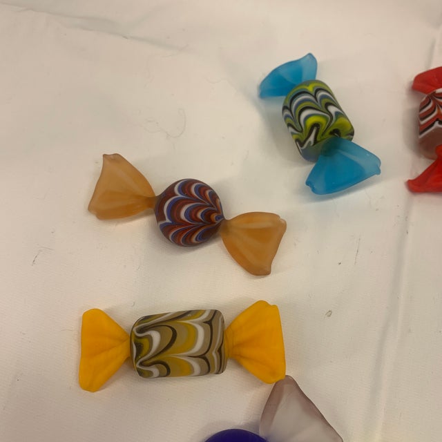 Mid-Century Modern Vintage Murano Glass Candies - Set of 10 For Sale - Image 3 of 6