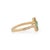 Metal Modern Four-Leaf Emerald Diamond Clover Ring Size 4 in 14k Yellow Gold For Sale - Image 7 of 17