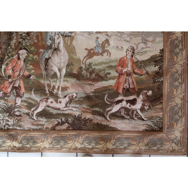 1950s, Mid-Century German Tapestry Wall Hanging 6.11' X 5.1' For Sale - Image 16 of 17
