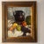 Oil on artist board European school still life framed signed