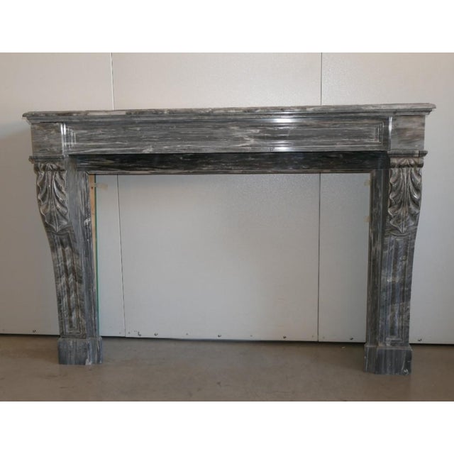 Frame Fireplace in Gray Marble from Befos For Sale - Image 3 of 16