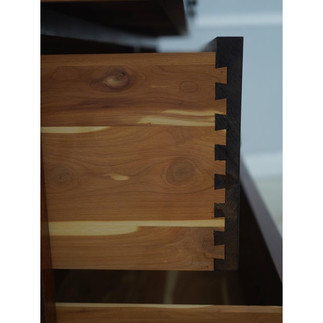 1980s Michaels Arts & Crafts Mission Style Cherry 12 Drawer Dresser For Sale - Image 5 of 17