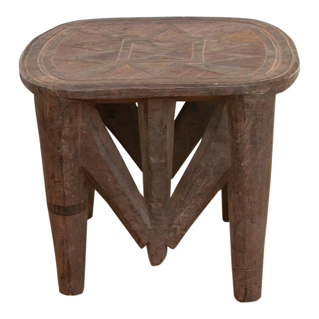 Carved Nupe Ceremonial Side Table For Sale