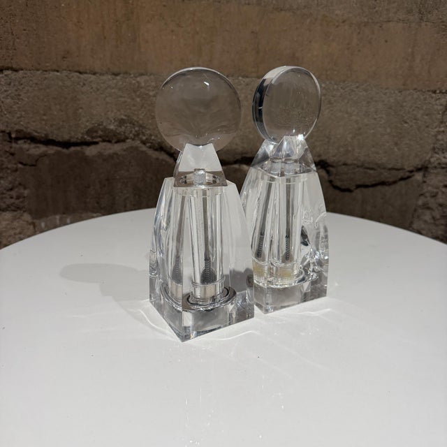 Plastic Grainware Lucite Salt & Pepper Grinders Wayne Husted Mid-Century Modern For Sale - Image 7 of 12