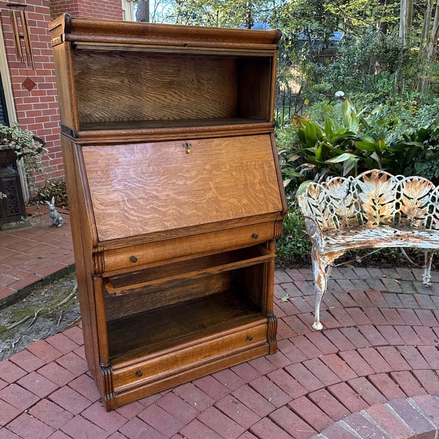 Late 19th Century Barrister Bookcases Secretary Desk For Sale - Image 11 of 12