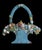 Victorian Carved Painted Wooden Basket & Flowers For Sale - Image 4 of 17