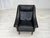 1960s, Danish highback armchair by Aage Christensen. Original black furniture leather, teak wood legs. Original good...