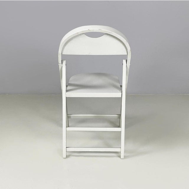 1960s Mid-Century Modern Italian Grey Wood Folding Chair Tric attributed to Castiglioni for Hille, 1960s For Sale - Image 5 of 18
