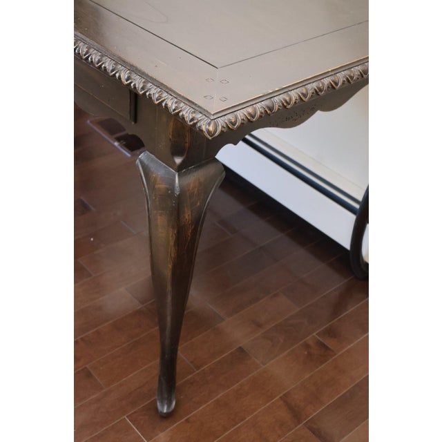 French Louis XV Style Writing Table – Hand-Carved Gadrooned Edge & Cabriole Legs Elevate your home office or library with...