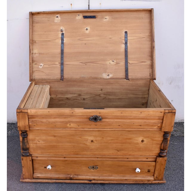 Pine Trunk or Mule Chest For Sale - Image 12 of 12