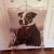 Gentlemen Portrait of a dog, perhaps a boxer or jack russell. This Tapestry pillow was woven by master craftsmen on...