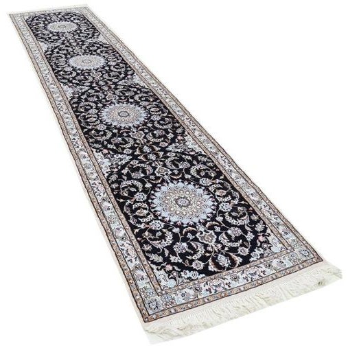 2020s Pasargad DC Navy Blue Fine Hand Knotted Silk & Wool Rug For Sale - Image 5 of 5