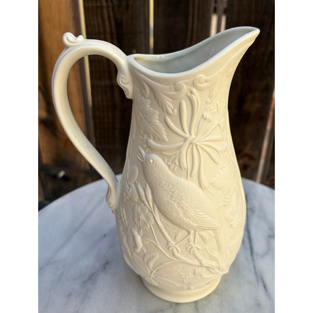 Vintage Portmeirion Parian Ware "Nightingale" Large Pitcher - 8.5" A stunning vintage Portmeirion Parian Ware...