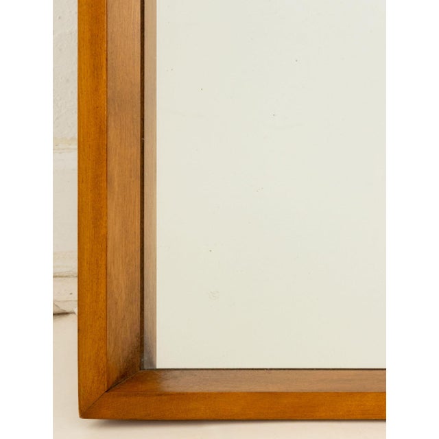 Modern Maple Wood Framed Mirror For Sale - Image 4 of 6