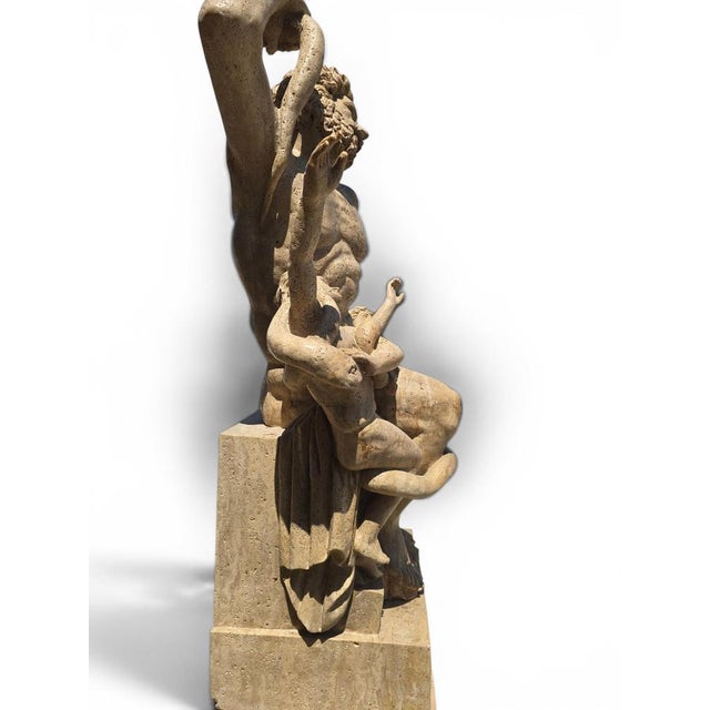 Italian Artist, Life-Size Lacoonte Sculpture, Marble For Sale - Image 12 of 16