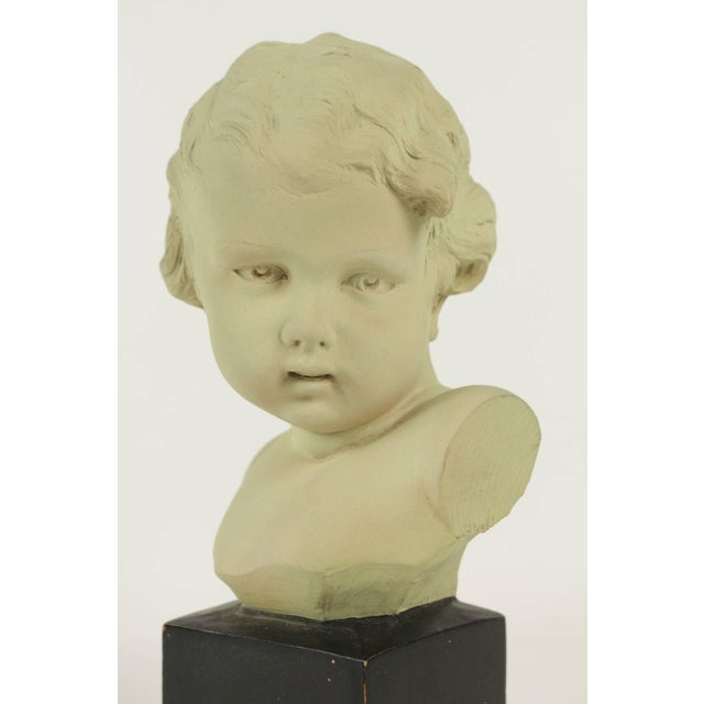 Bust of a Child in Terracotta by Gobet, 1920s For Sale - Image 6 of 7