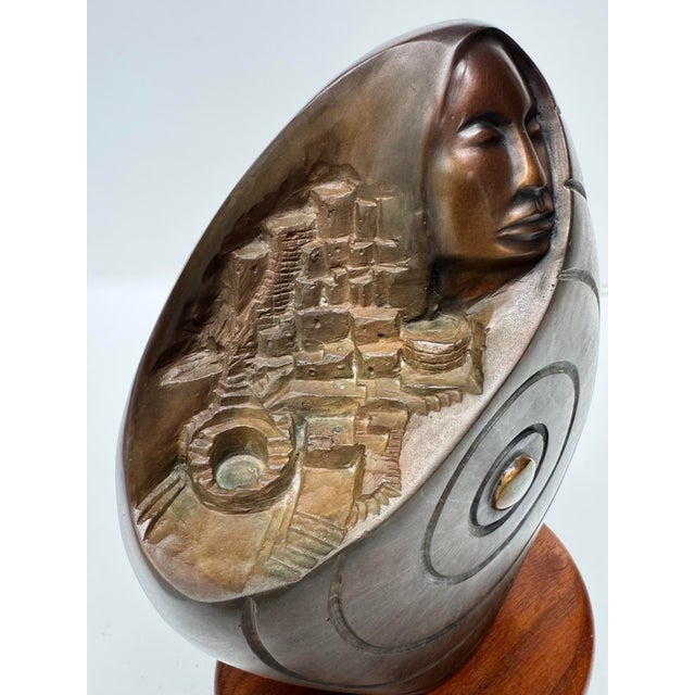 Contemporary Late 20th Century Robert Dale Tsosie "Amazing Dreams" Limited Edition Bronze Pueblo Sculpture 7/35 For Sale - Image 3 of 14