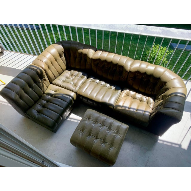Mid-Century Chesterfield Modular Sofa from Strässle, 1975, Set of 5 For Sale - Image 11 of 18