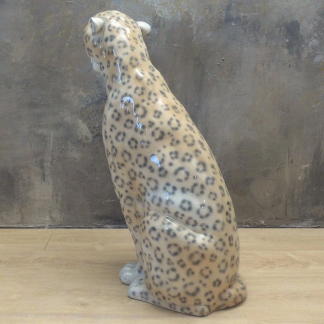 Large Ceramic Leopard, 1975 For Sale - Image 8 of 11
