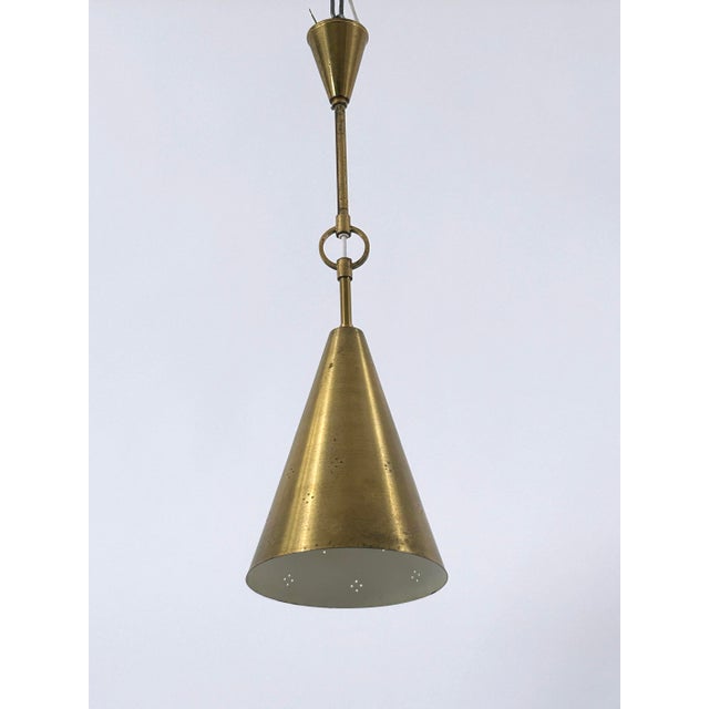 Mid-Century Modern Perforated Brass Pendant, Sweden, 1950s For Sale - Image 4 of 18
