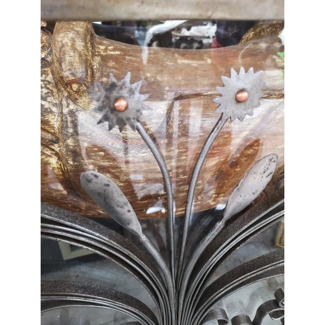 Large Forged Iron Firescreen, 1970s For Sale - Image 4 of 11