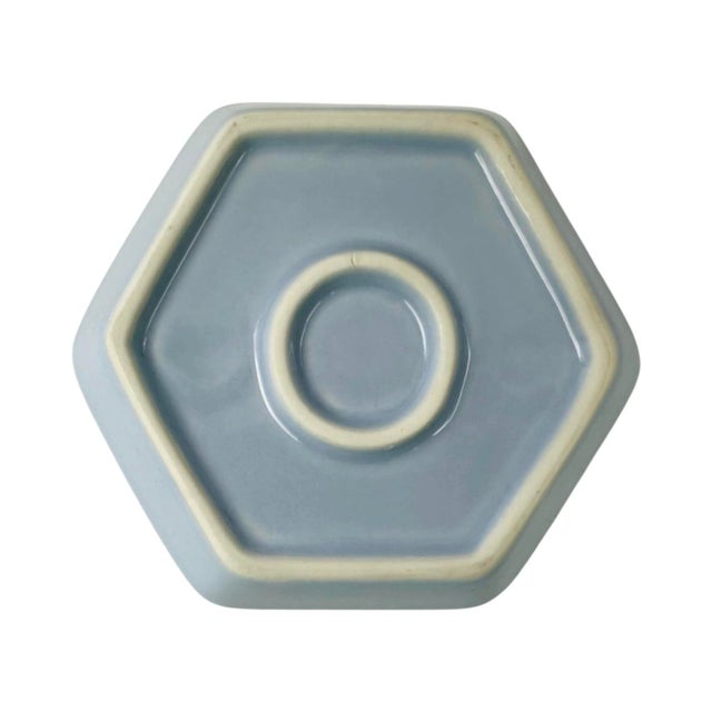 Vintage Hotel Eden Roc Cap d'Antibes Blue Ceramic Ashtray France French Riviera For Sale - Image 9 of 10