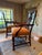 These 2 Century Furniture Dining Chairs with arms chairs are carved mahogany with custom upholstery and decorative trim on...