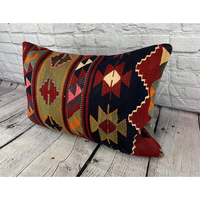 Vintage Pillow Case Turkish Kilim Pillow Decorative Kilim Pillow Dry cleaning only. PILLOW INSERT IS NOT INCLUDED