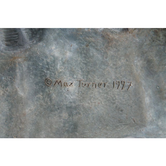 1990s Monumental Max Turner Patinated Bronze Life Size Otter Statue For Sale - Image 4 of 12